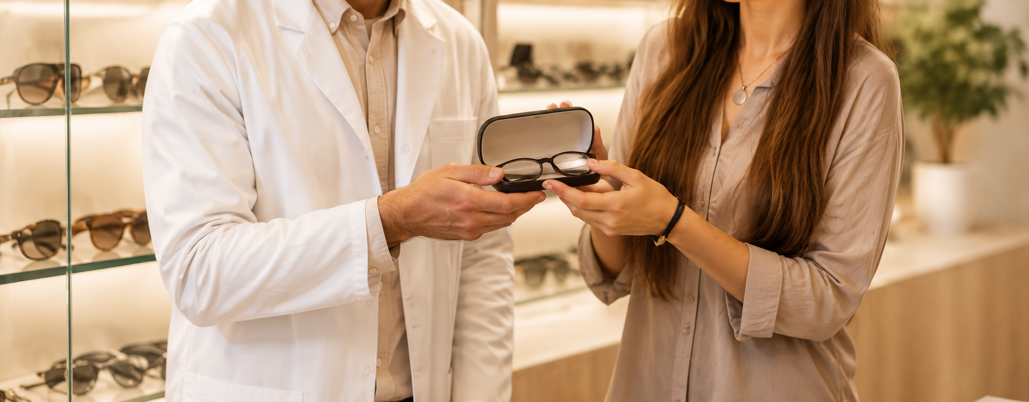 Montures et espace optique en boutique