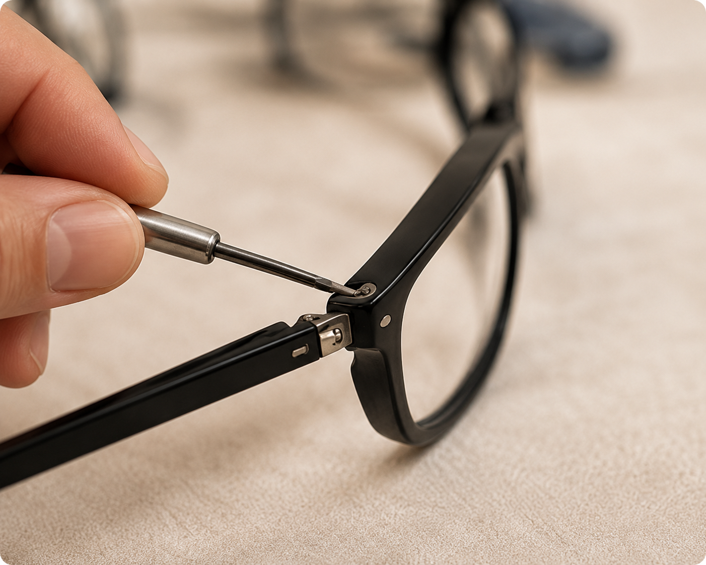 Réparation et ajustement de lunettes